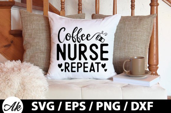 Coffee, Nurse, Repeat: A Versatile SVG for Embroidery