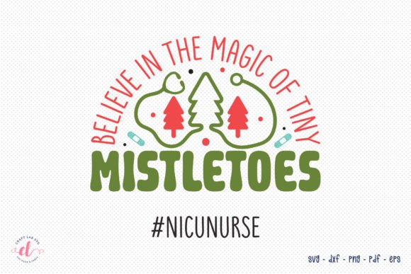 Nurse Christmas SVG Design for Festive Embroidery