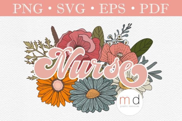 Pink Floral Daisy Nurse Bouquet SVG: A Versatile Design