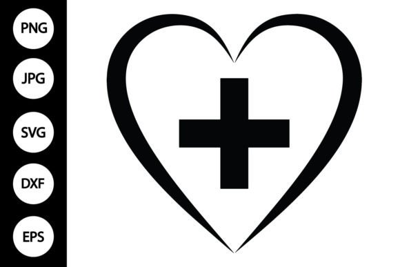 Silhouette Heart with Medical Sign SVG Review