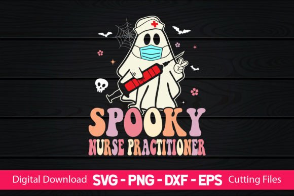 Spooky Nurse Practitioner: A Charming Halloween Embroidery