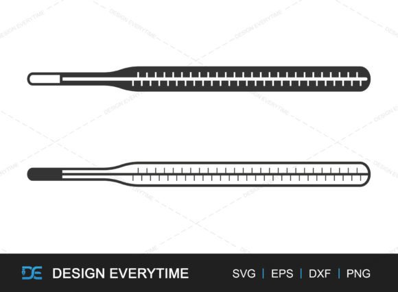 Thermometer SVG for Medical-Themed Embroidery
